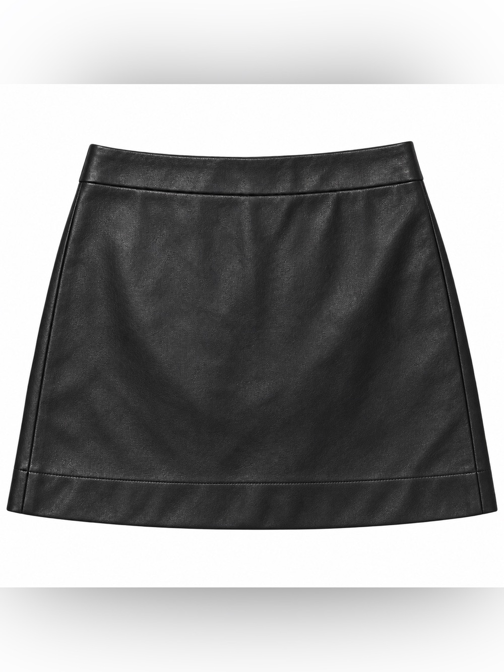 J. Crew Factory Faux-Leather A-Line Mini Skirt